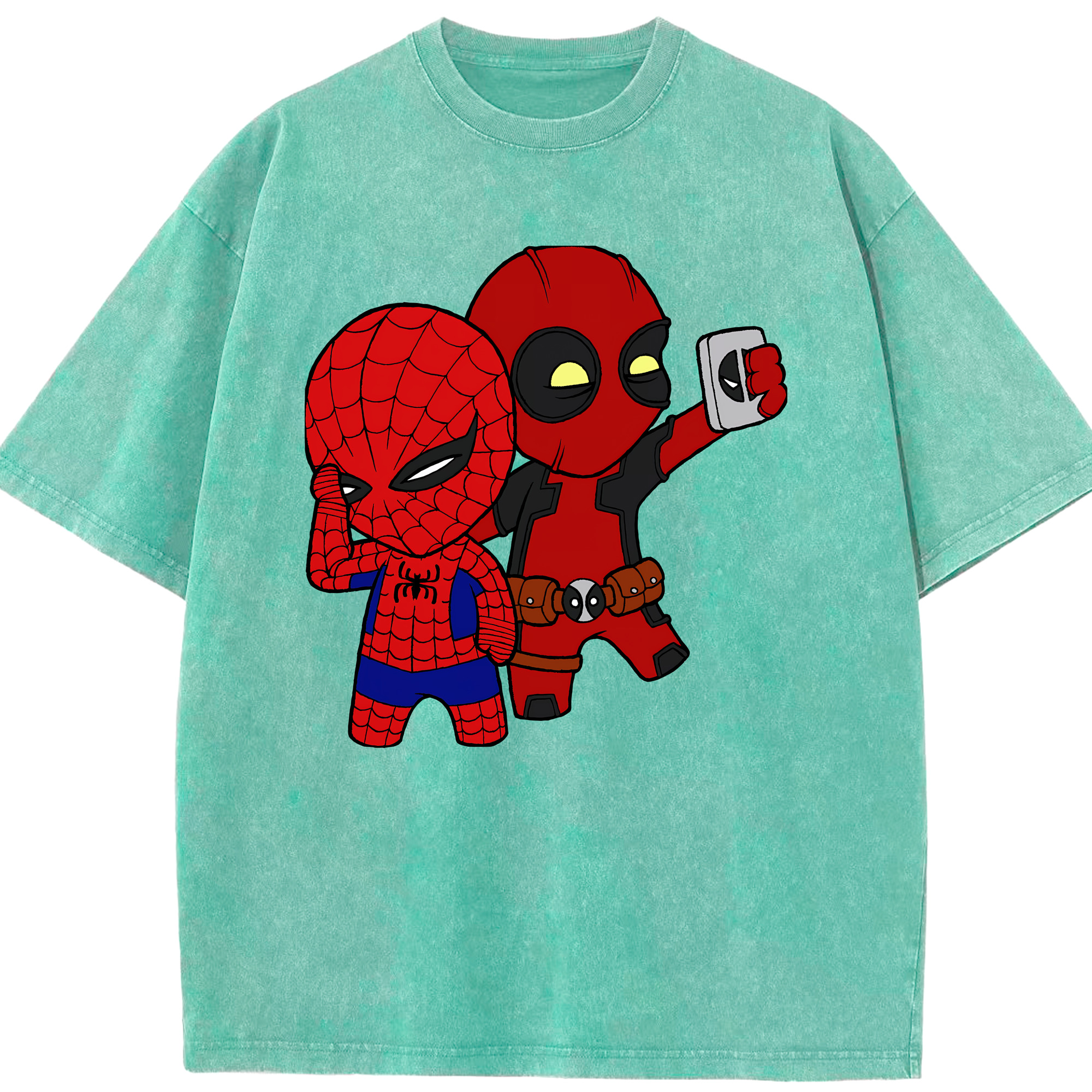 （画像用） Deadpool デッドプール 綿100% ヴィンテージ風 半袖Tシャツ（フロントプリント）